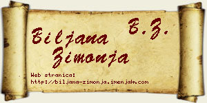 Biljana Zimonja vizit kartica